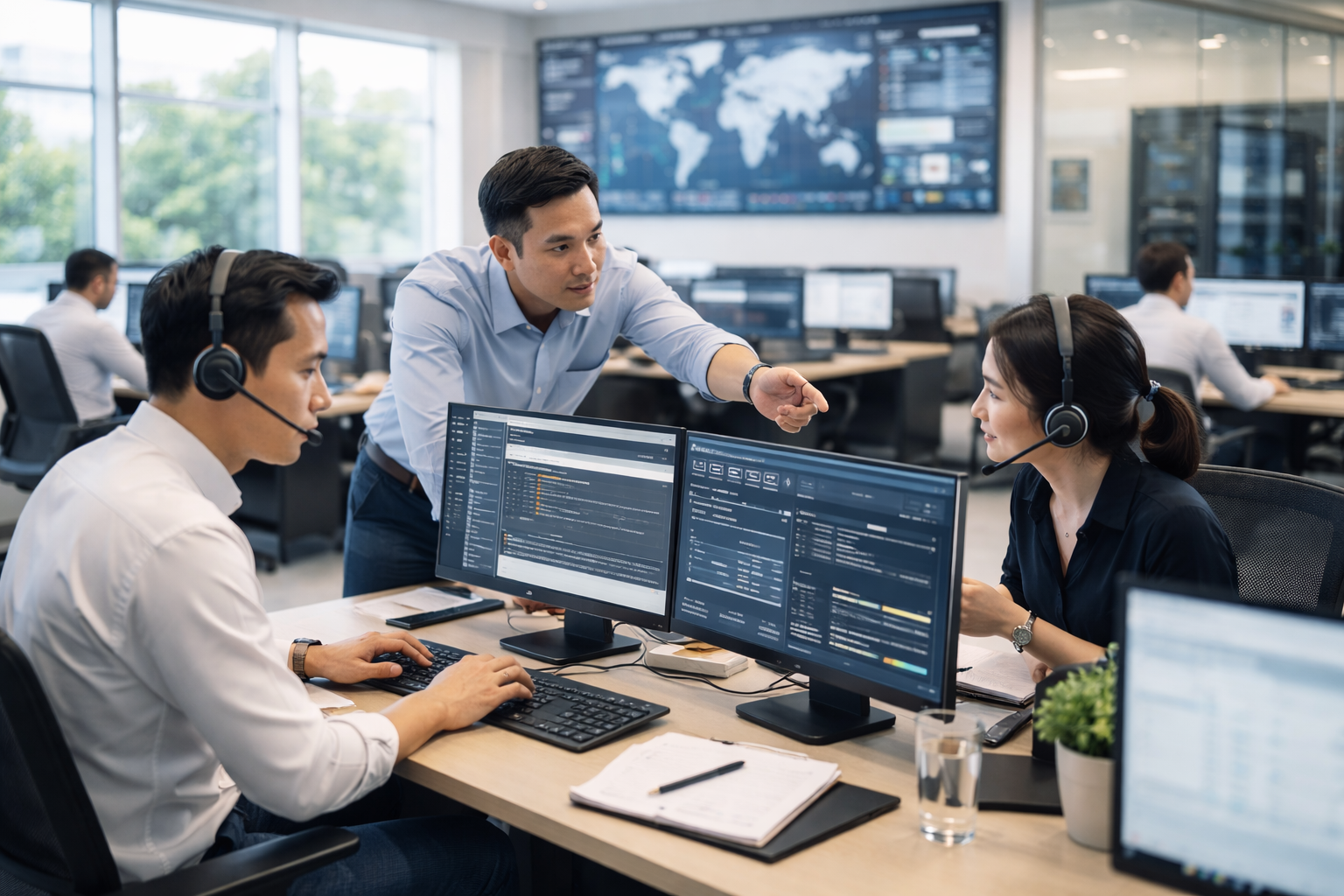 AZPIRED technical support team collaborating on complex customer issues